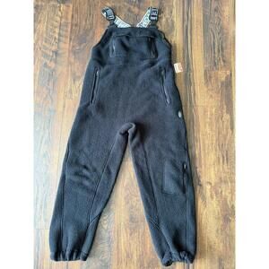 NEW Free People FP Movement Hit The Slopes Salopette Bibs Womens Black SZ Small